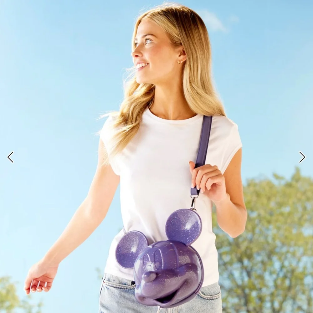 Loungefly Mickey Mouse Moulded Purple Bag Disney Parks - Picture 9 of 9